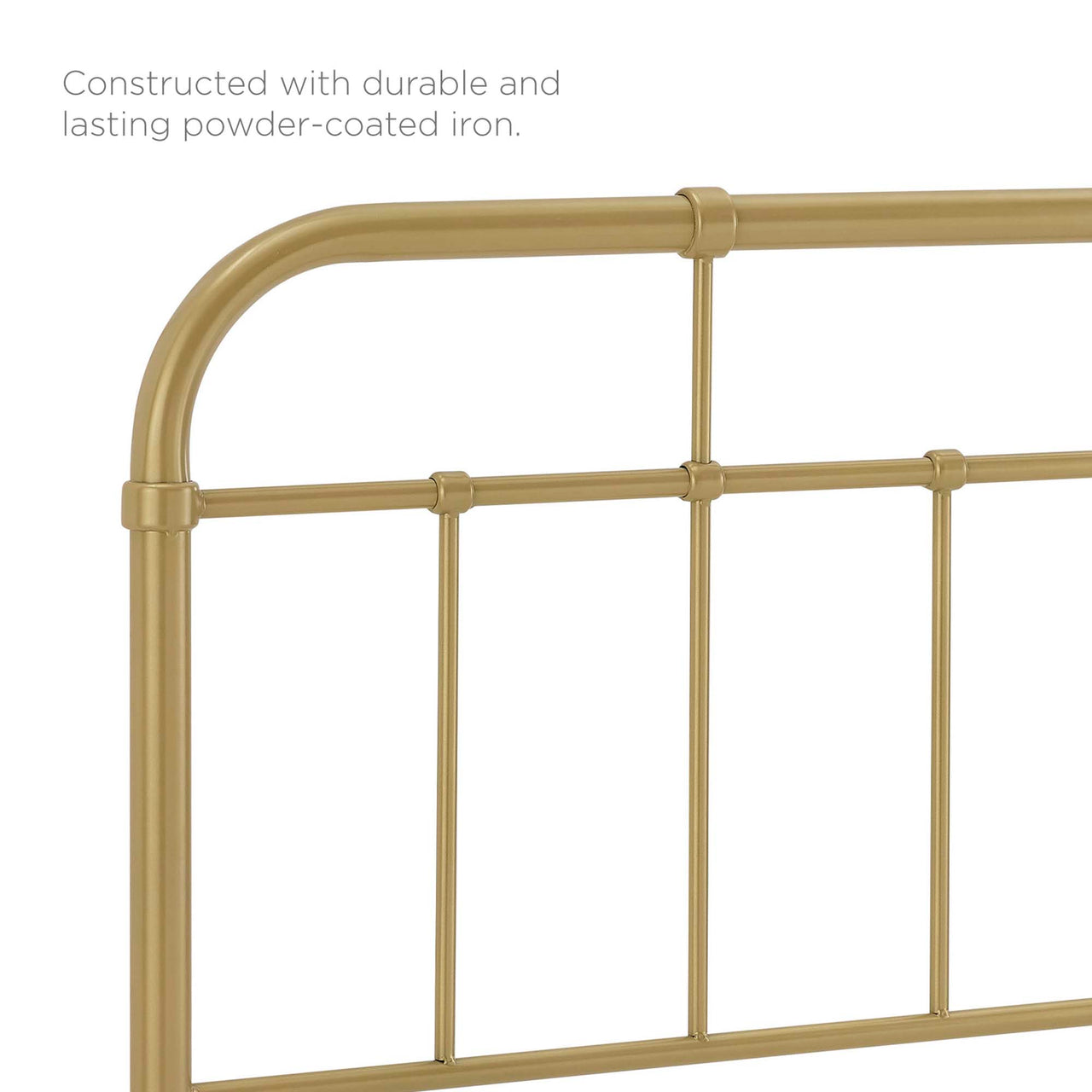 Lexxia Metal Full Headboard, Gold
