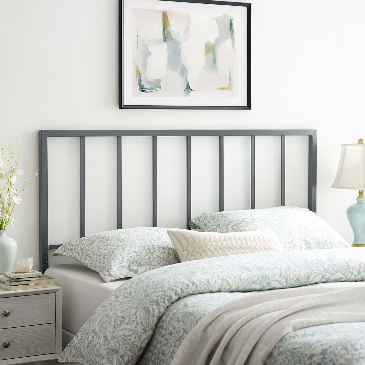 Peter King Headboard, Gray