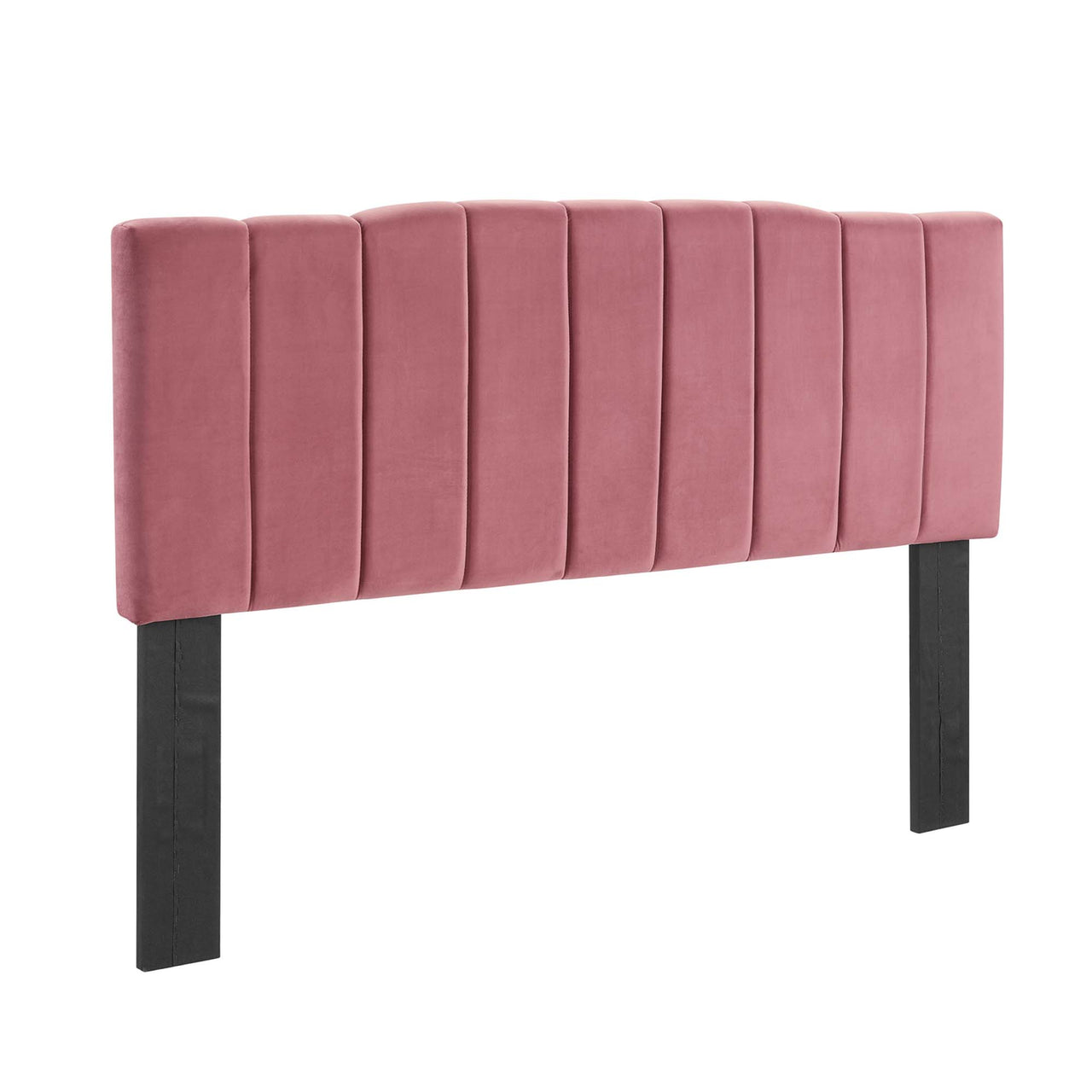 Calira Upholstered Velvet King | California King Headboard, Dusty Rose