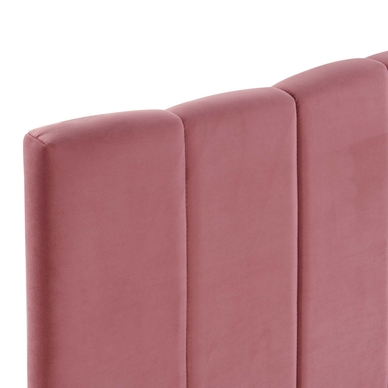 Calira Upholstered Velvet King | California King Headboard, Dusty Rose