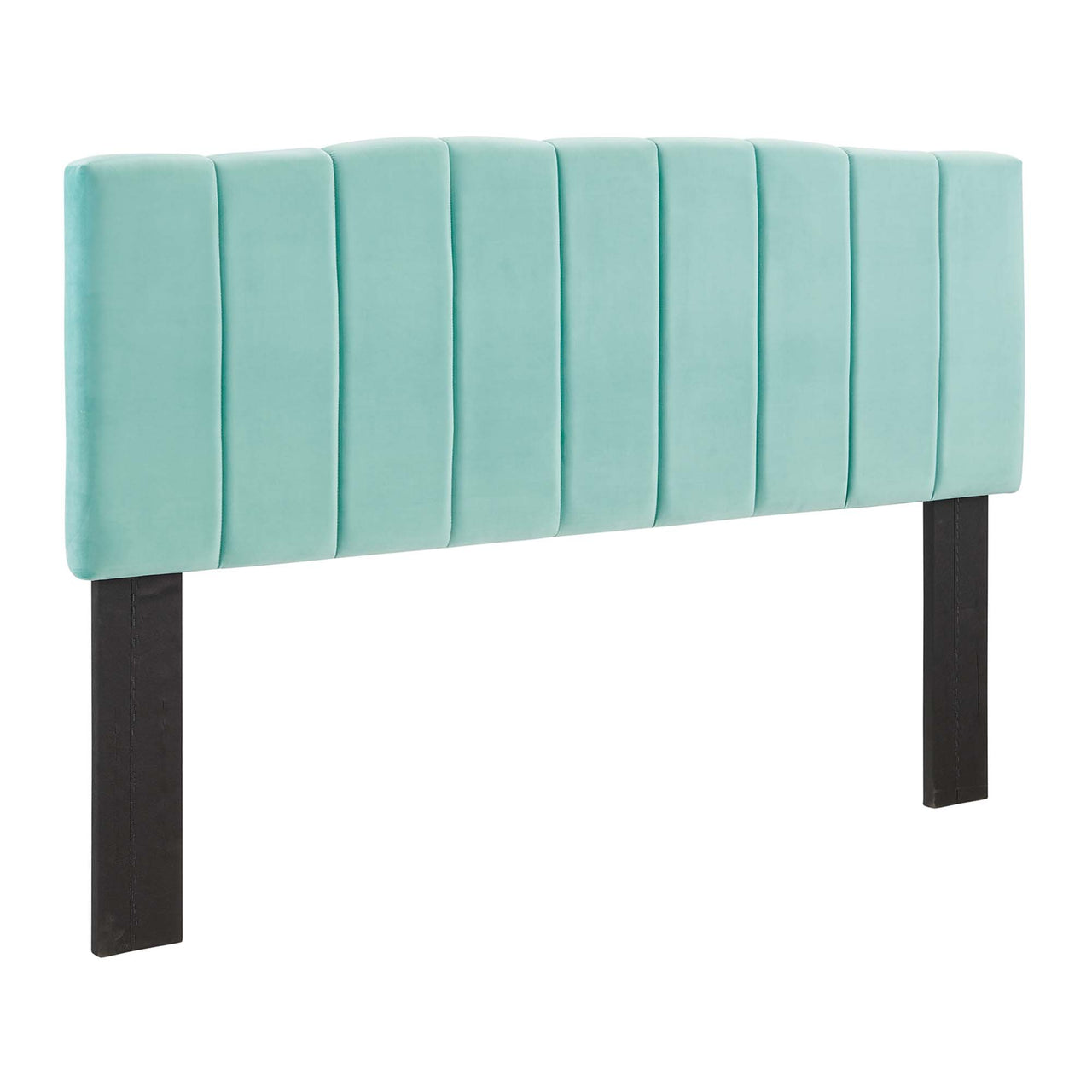 Calira Upholstered Velvet King | California King Headboard, Mint
