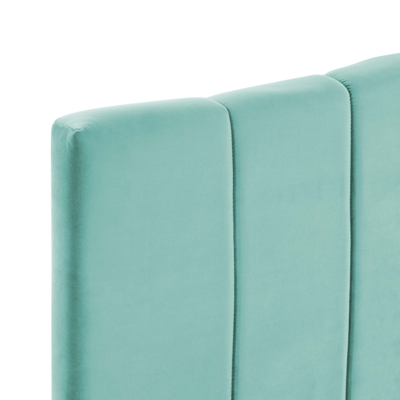 Calira Upholstered Velvet King | California King Headboard, Mint