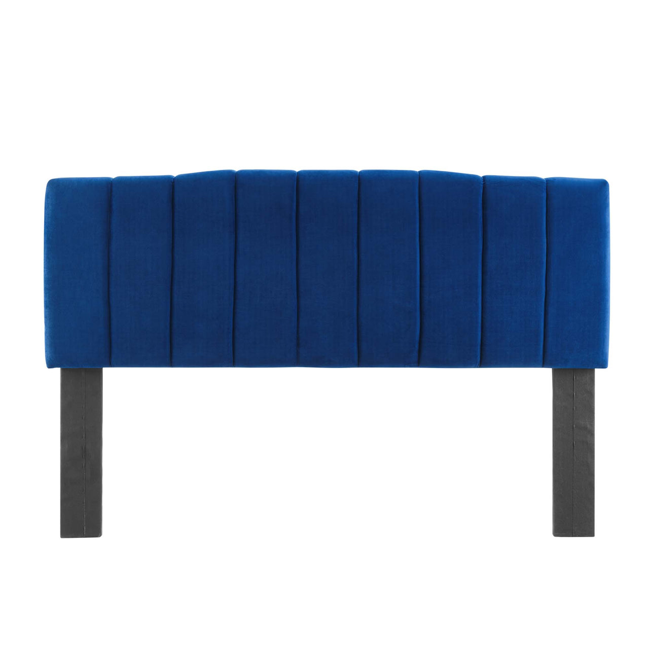 Calira Upholstered Velvet King | California King Headboard, Navy