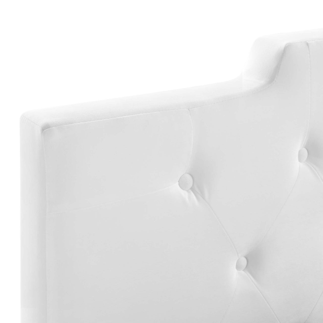 Delora Upholstered Velvet Full | Queen Headboard, White