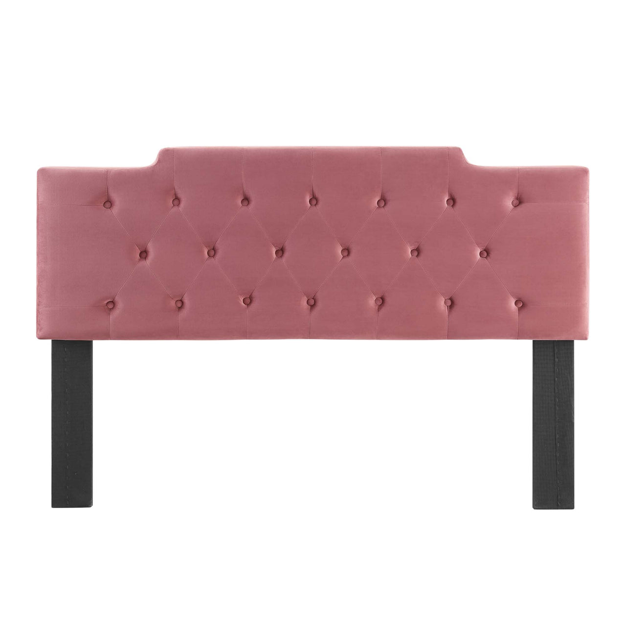 Delora Upholstered Velvet King | California King Headboard, Dusty Rose