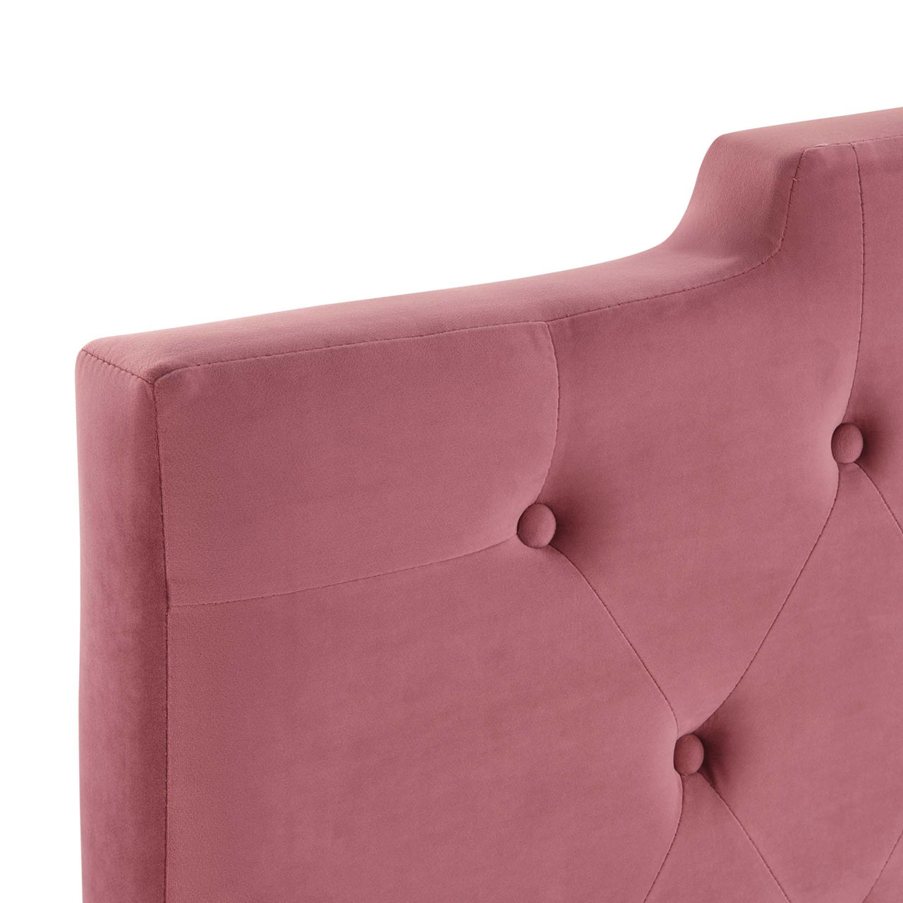 Delora Upholstered Velvet King | California King Headboard, Dusty Rose