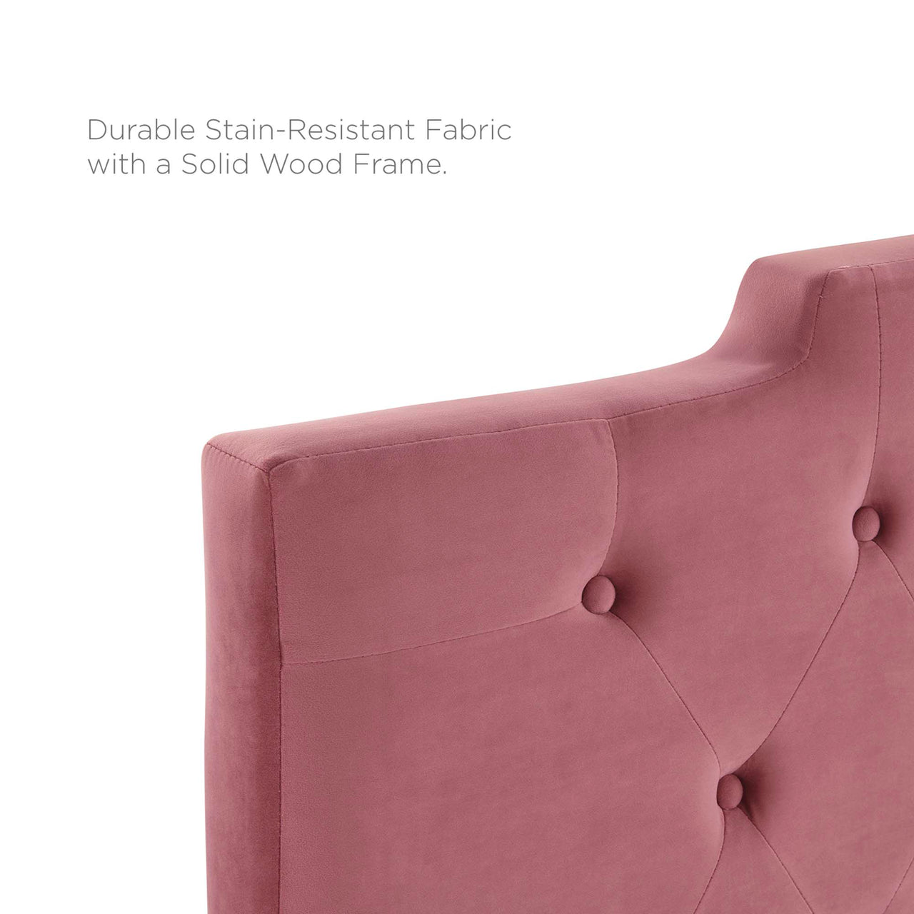 Delora Upholstered Velvet King | California King Headboard, Dusty Rose