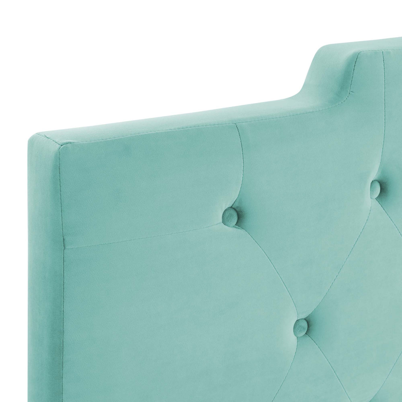 Delora Upholstered Velvet King | California King Headboard, Mint