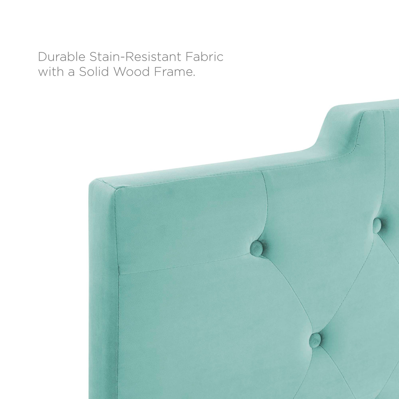 Delora Upholstered Velvet King | California King Headboard, Mint