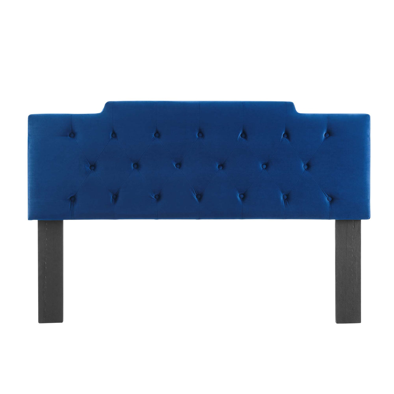 Delora Upholstered Velvet King | California King Headboard, Navy