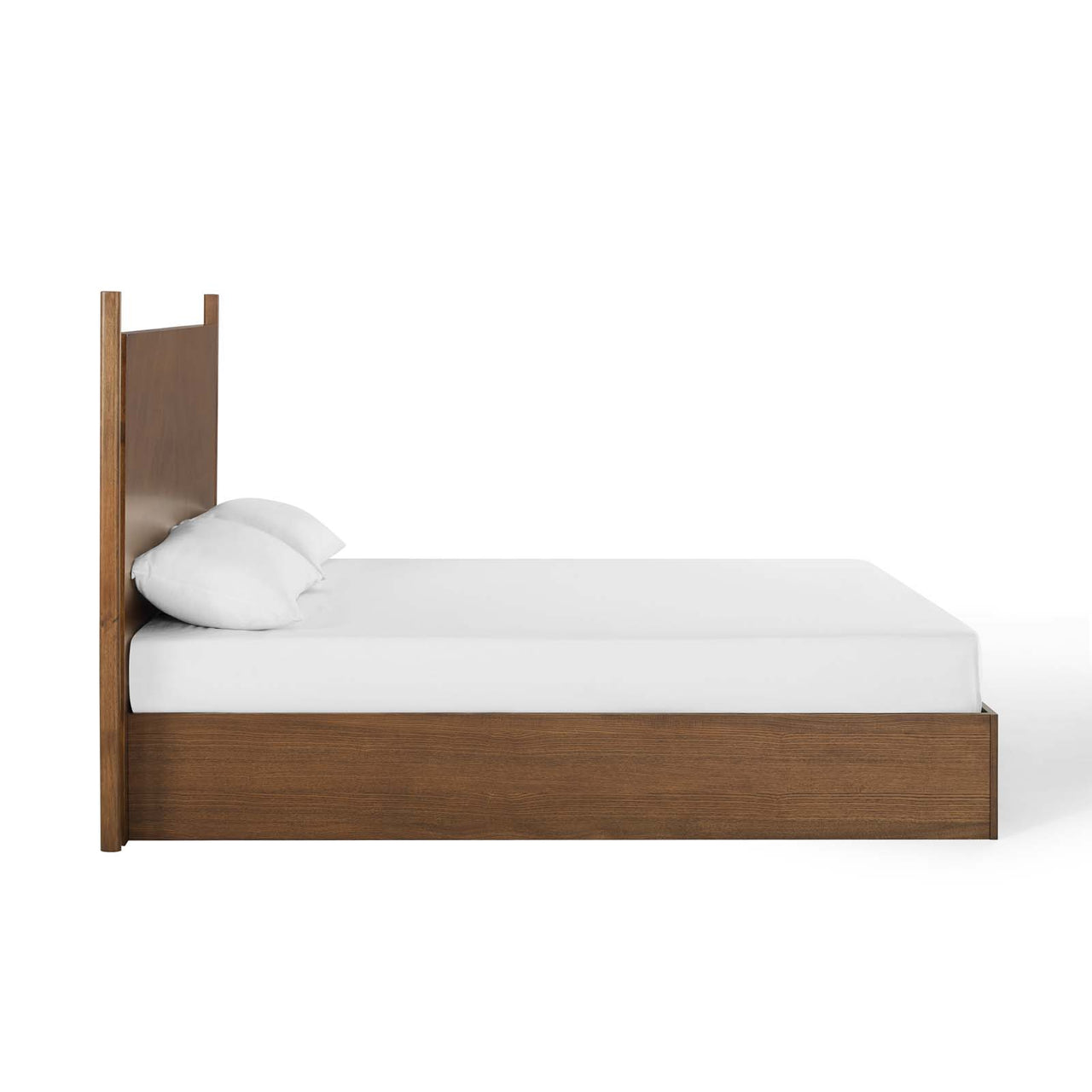 Seredra Queen Platform Bed, Walnut