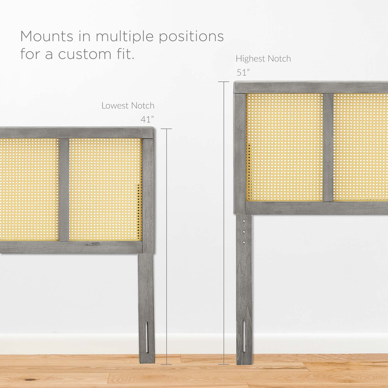 Delano Full Headboard, Gray