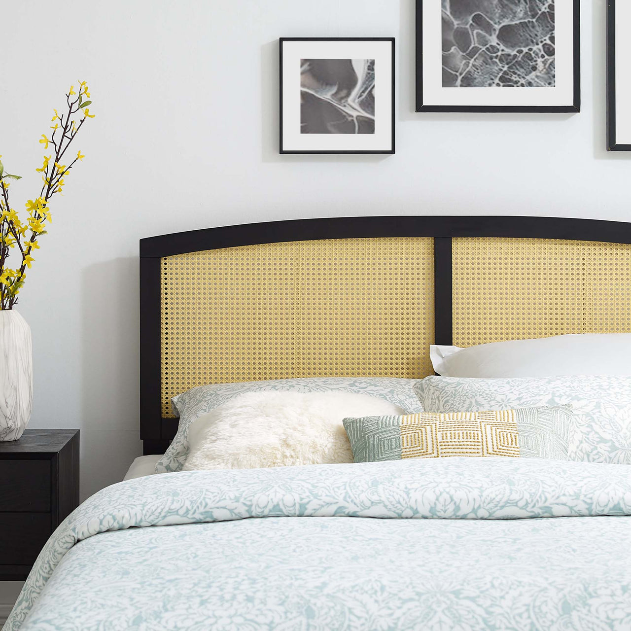 Lattice King Headboard, Black