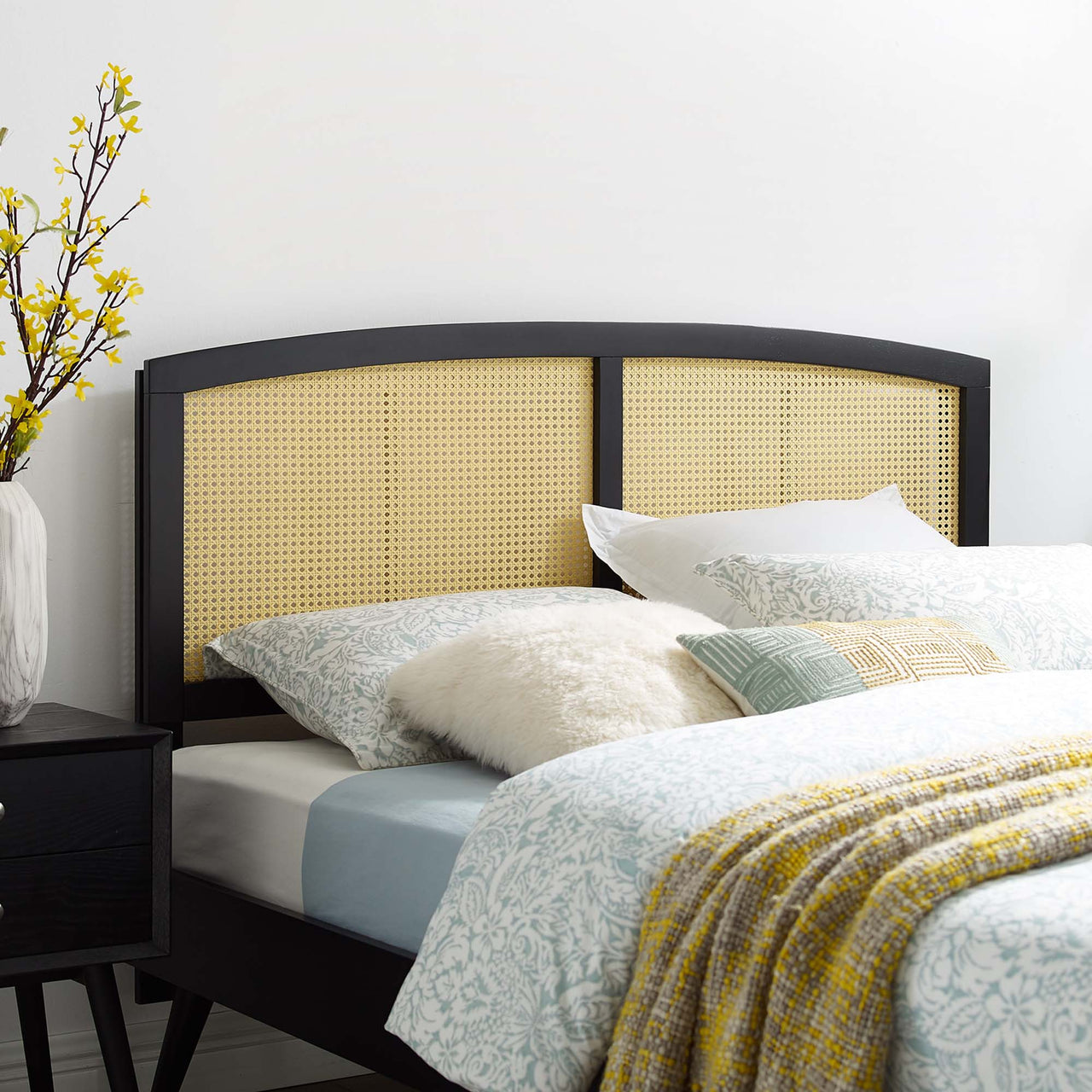 Lattice King Headboard, Black