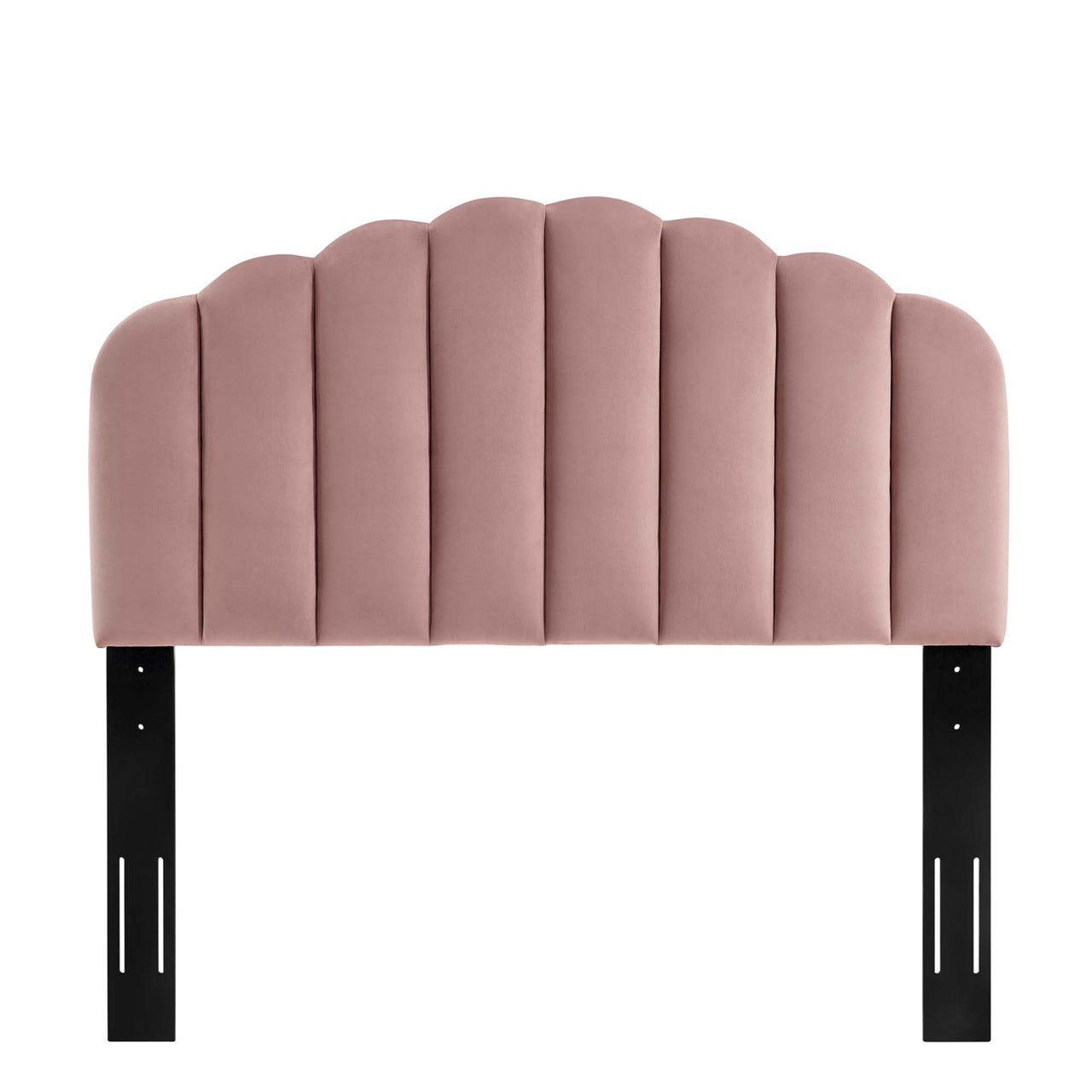 Mermaid Velvet Twin Headboard, Dusty Rose