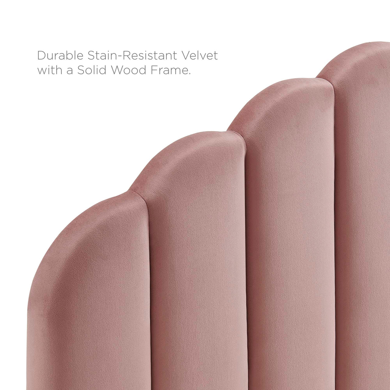 Mermaid Velvet Full | Queen Headboard, Dusty Rose