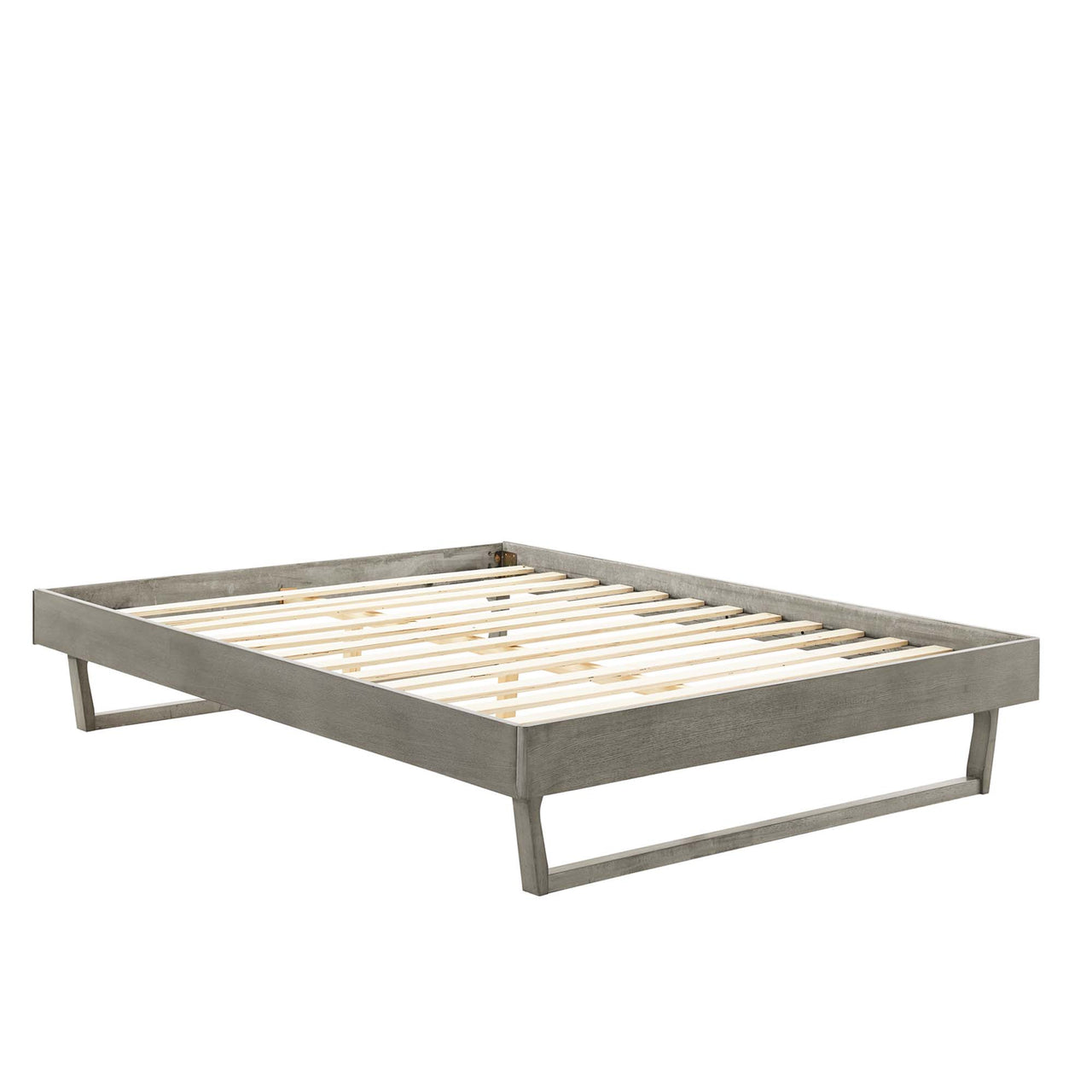 Blaire Wood Twin Platform Bed Frame, Gray