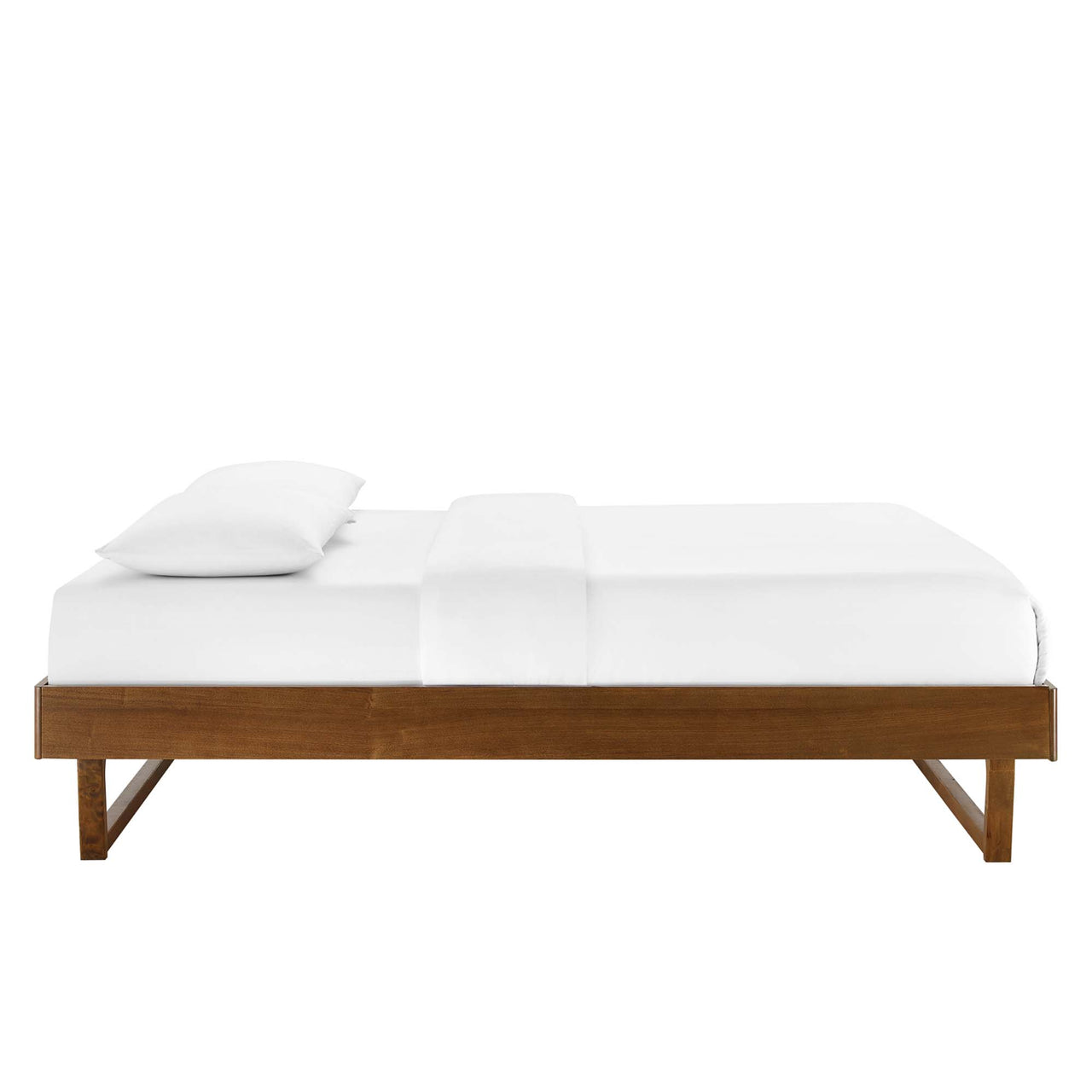 Blaire Wood Twin Platform Bed Frame, Walnut