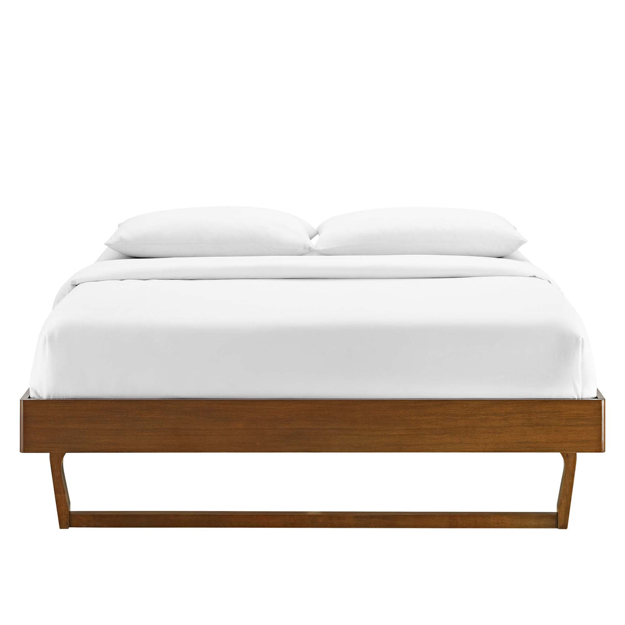 Blaire Wood Twin Platform Bed Frame, Walnut