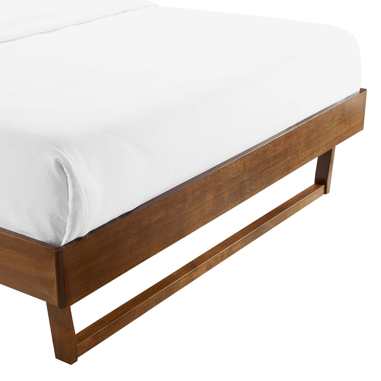 Blaire Wood Twin Platform Bed Frame, Walnut