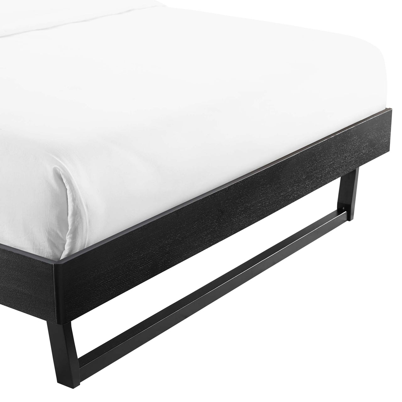 Blaire Wood Full Platform Bed Frame, Black