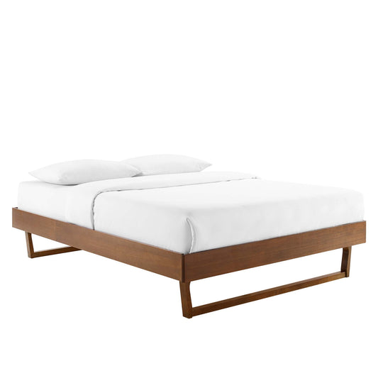 Blaire Wood Full Platform Bed Frame, Walnut