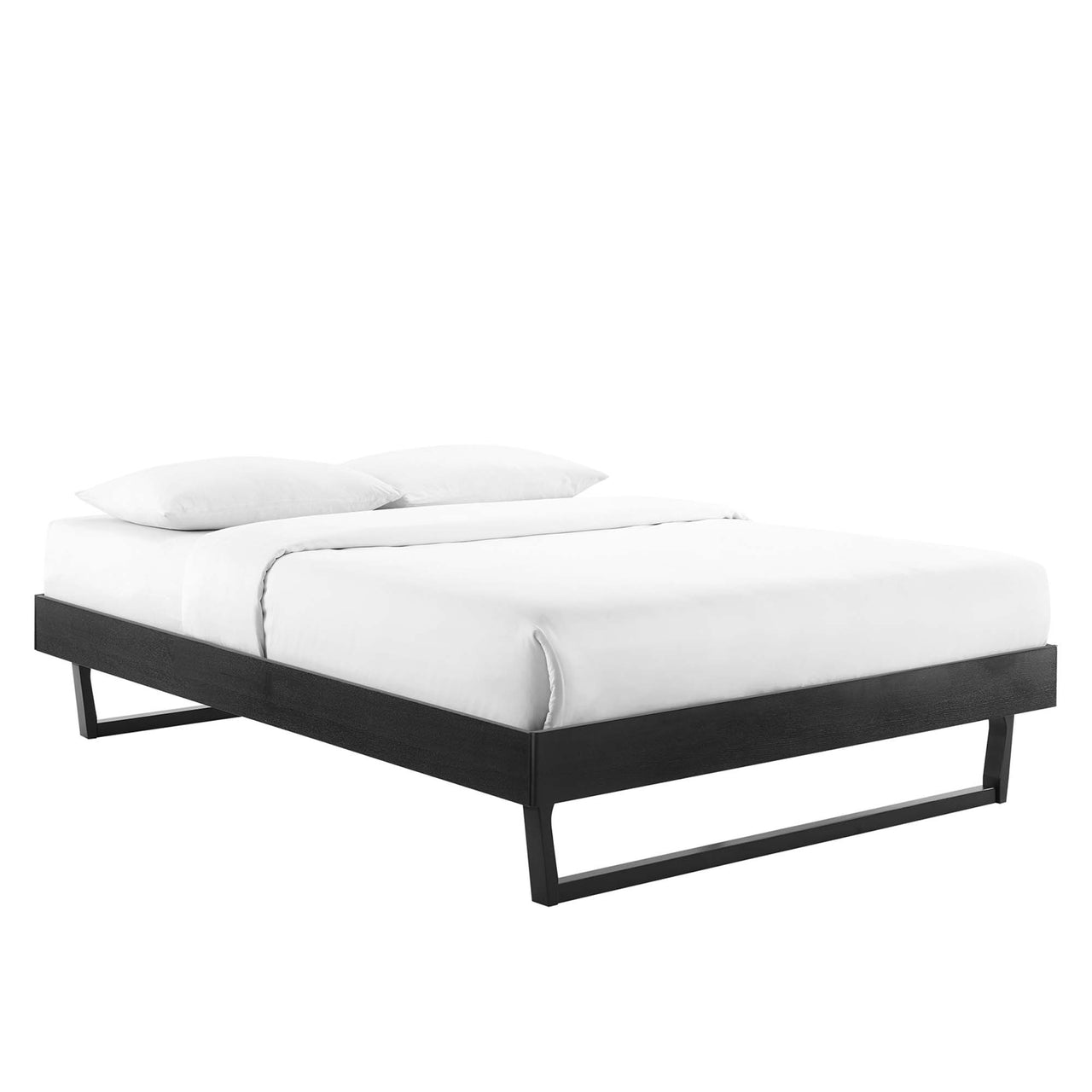 Blaire Wood Queen Platform Bed Frame, Black