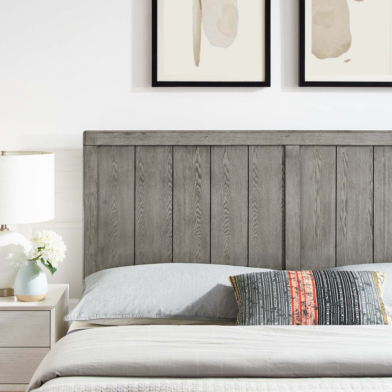 Tempest Driftwood Full Headboard, Gray