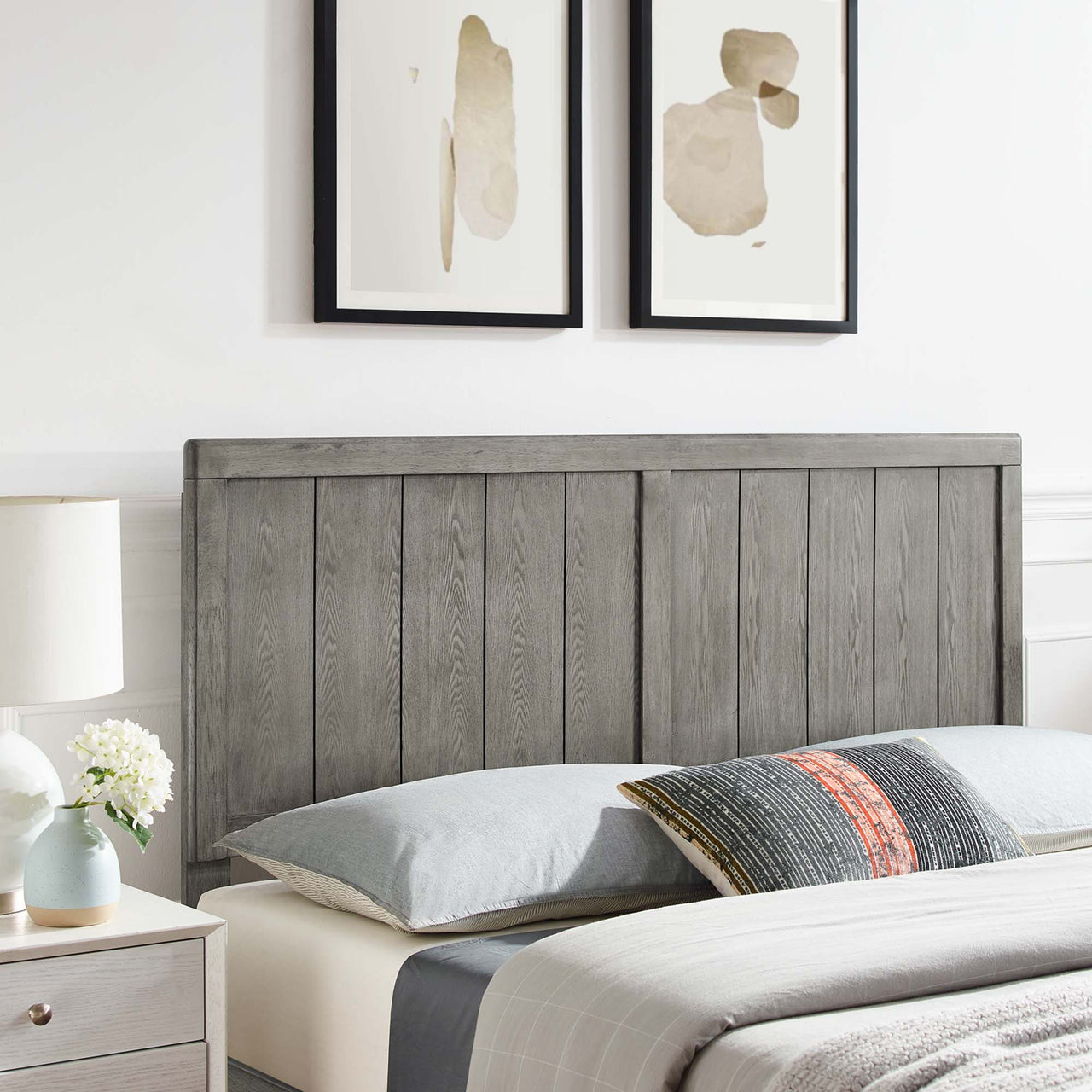Tempest Driftwood Queen Headboard, Gray