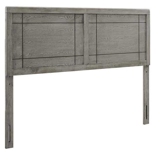 Arlo Paneled Queen Headboard, Gray