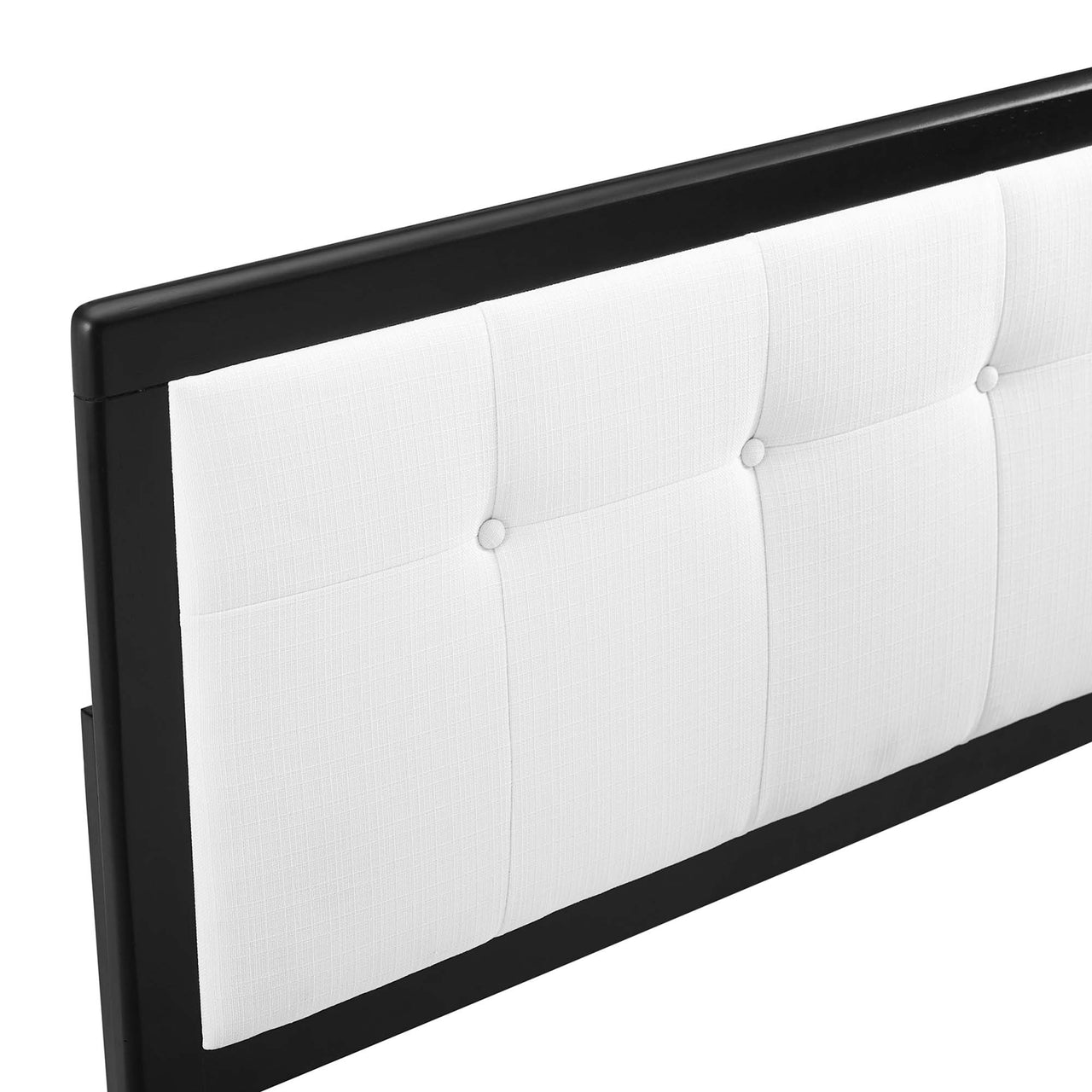 Neutral Blends Upholstered Queen Headboard, Black & White
