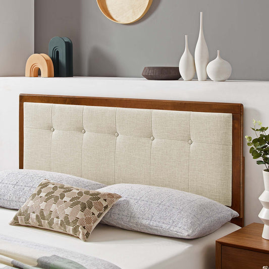 Neutral Blends Upholstered Queen Headboard, Brown & Beige