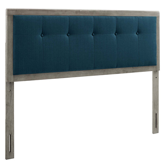 Neutral Blends Upholstered King Headboard, Gray & Azure