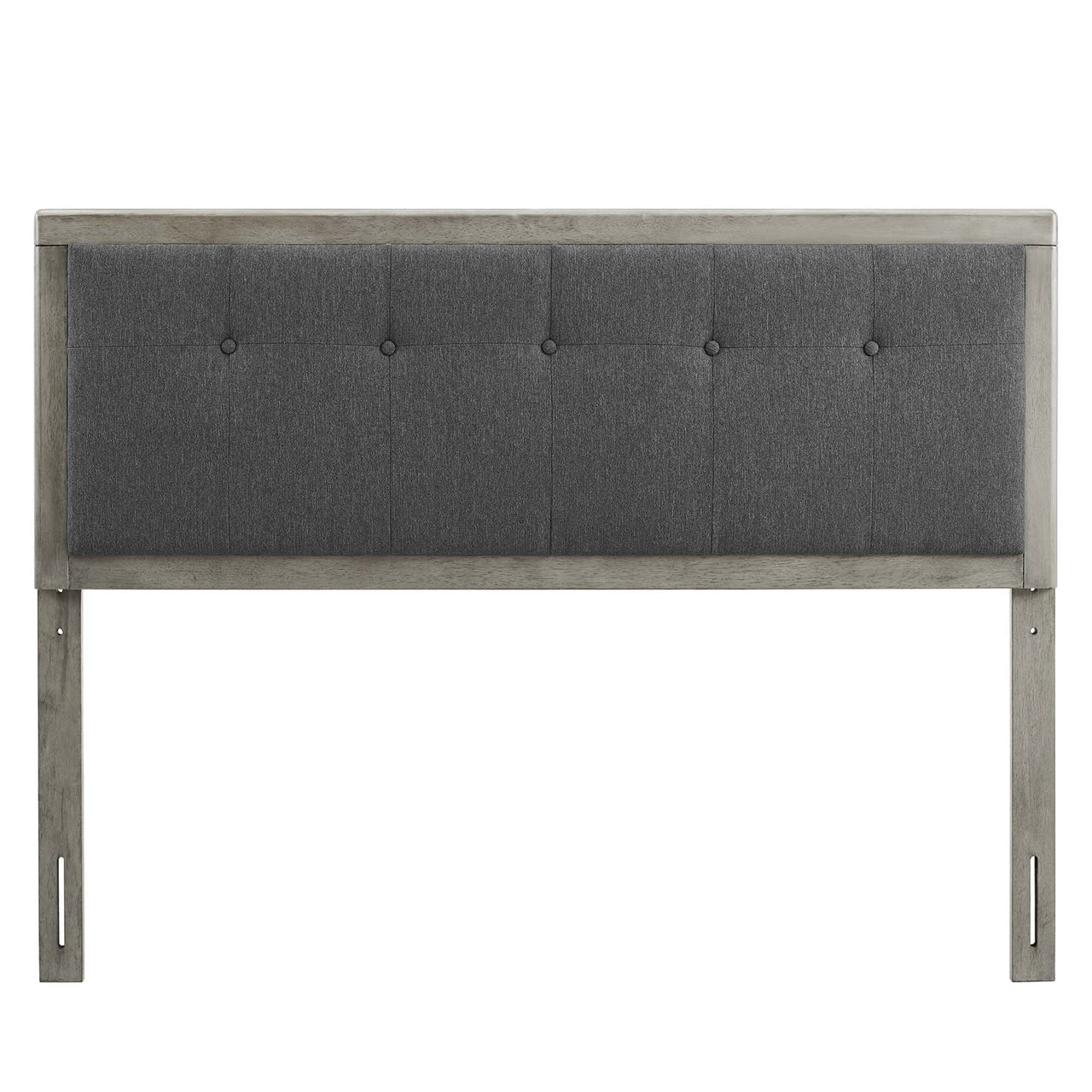 Neutral Blends Upholstered King Headboard, Gray & Charcoal