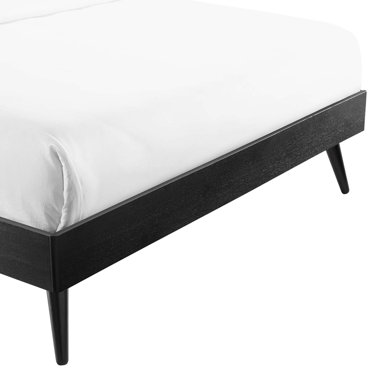 Watchtower Queen Platform Bed Frame, Black