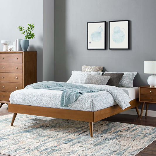 Watchtower King Platform Bed Frame, Walnut