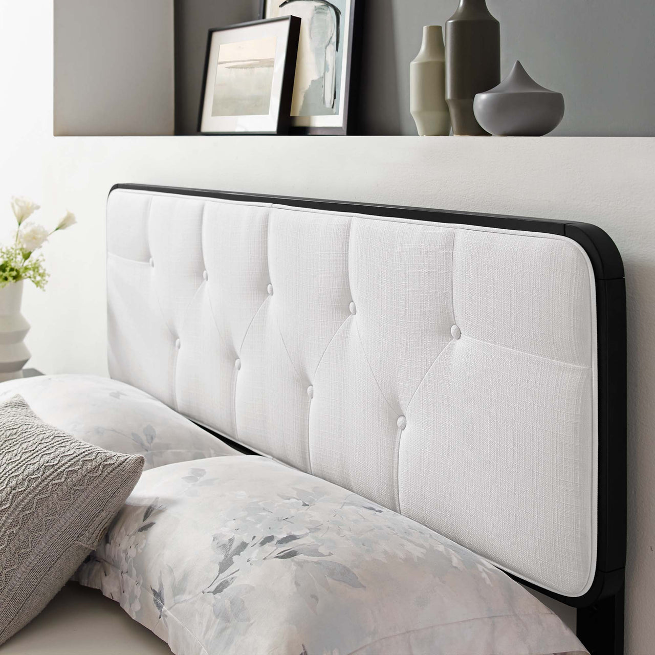 Starstruck Upholstered Twin Headboard, Black & White