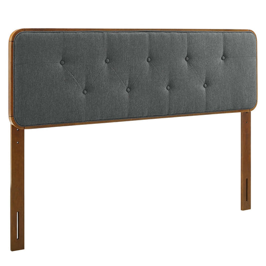 Starstruck Upholstered Twin Headboard, Walnut & Charcoal
