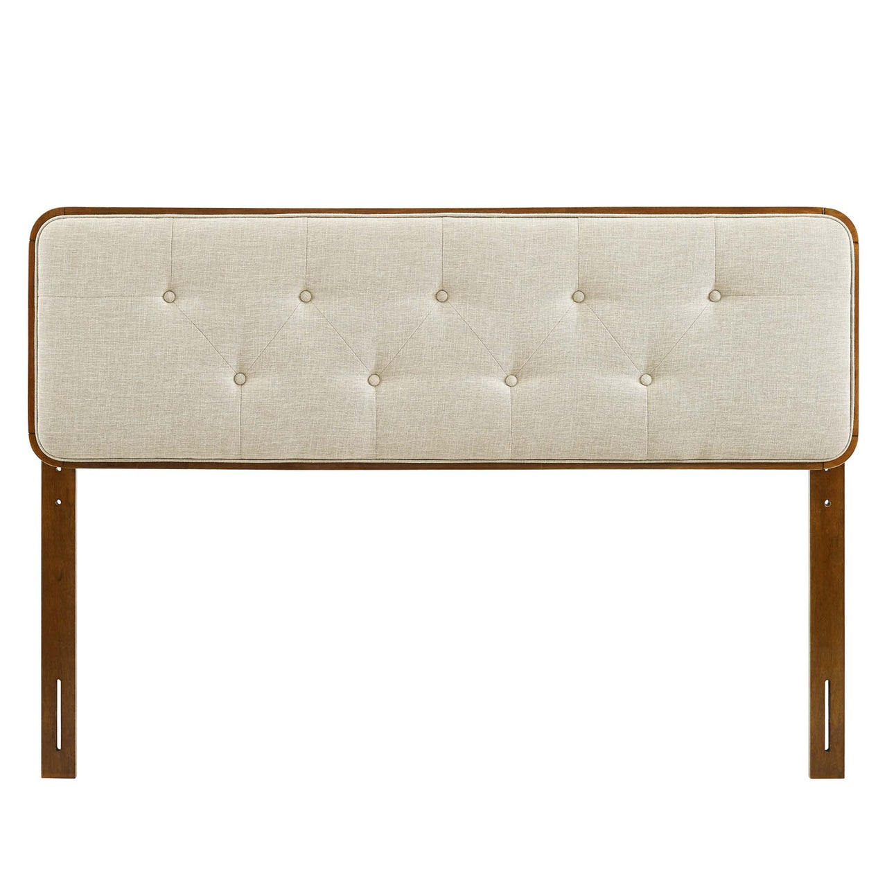 Starstruck Upholstered Full Headboard, Walnut & Beige