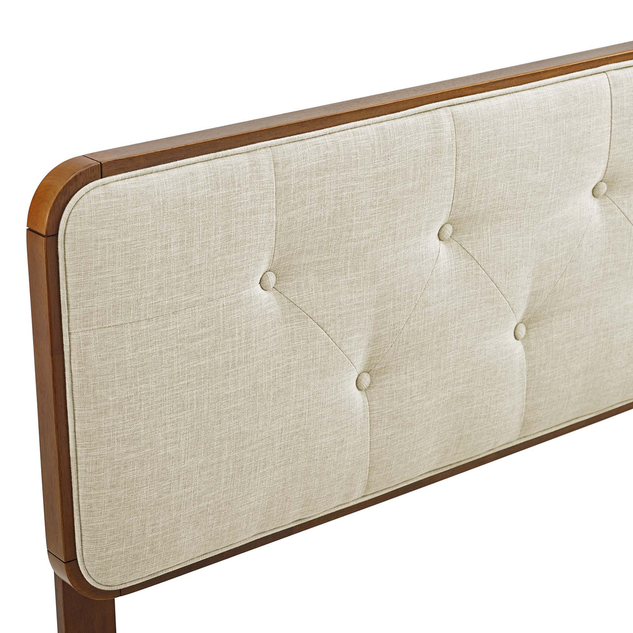 Starstruck Upholstered Full Headboard, Walnut & Beige
