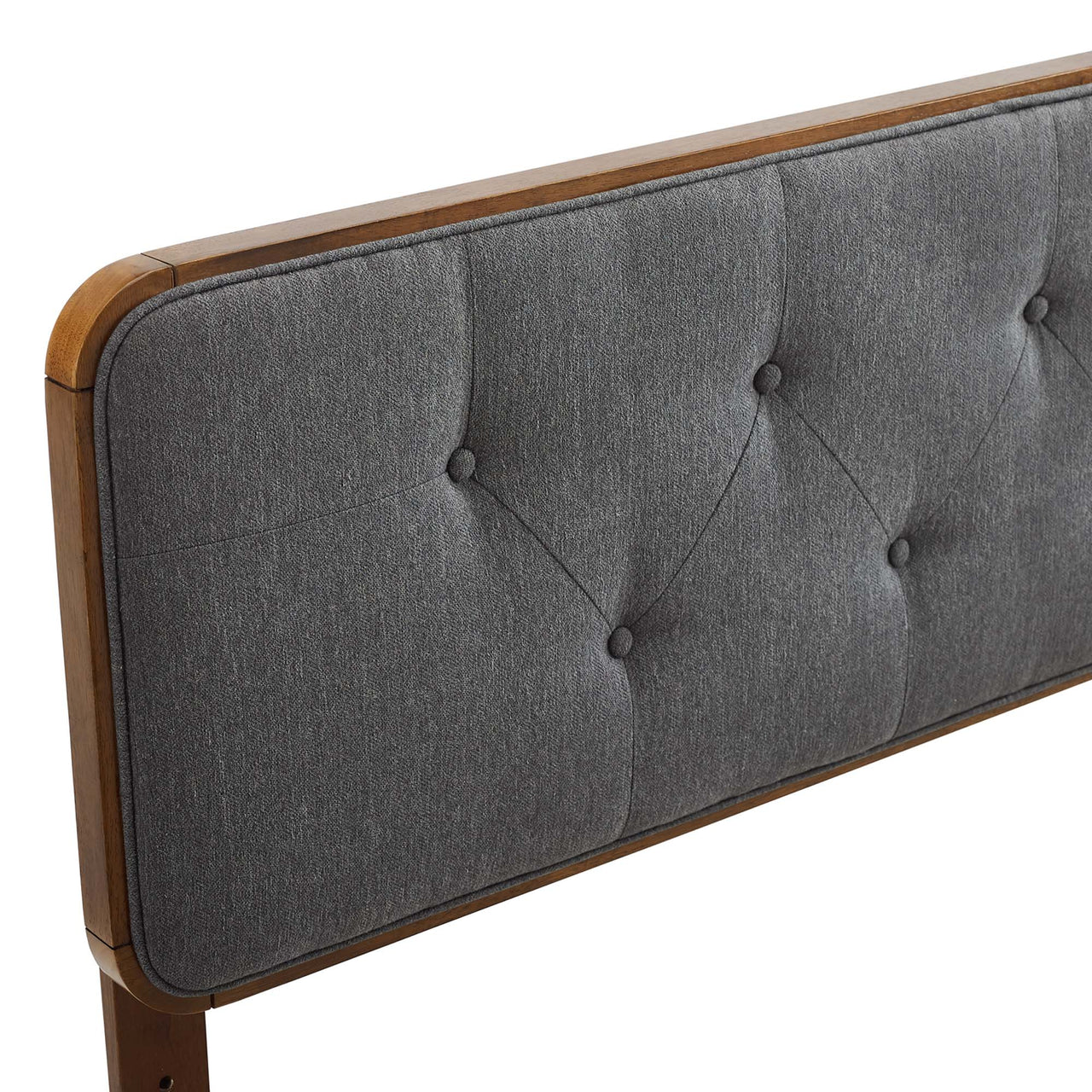 Starstruck Upholstered Full Headboard, Walnut & Charcoal