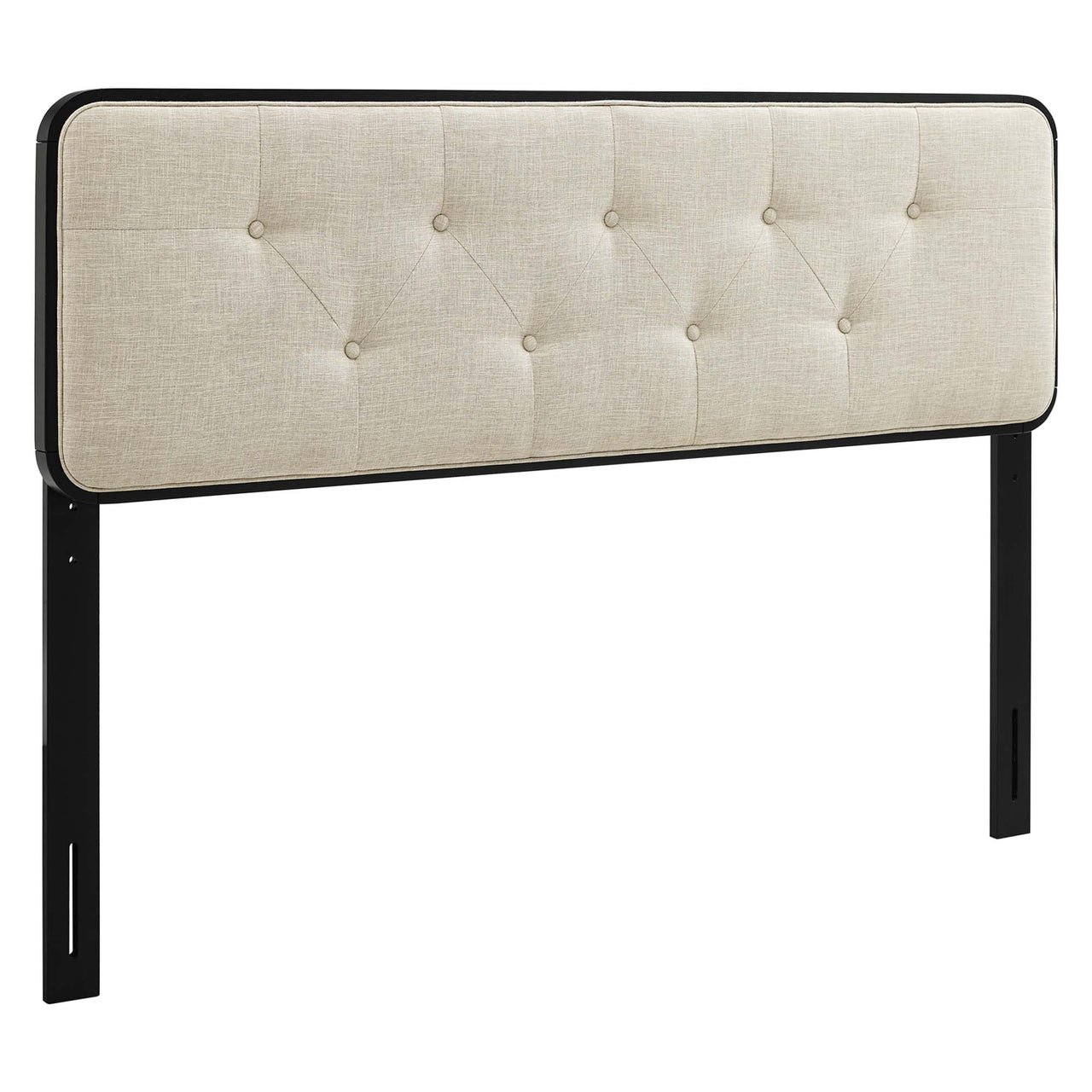Starstruck Upholstered Queen Headboard, Black & Beige