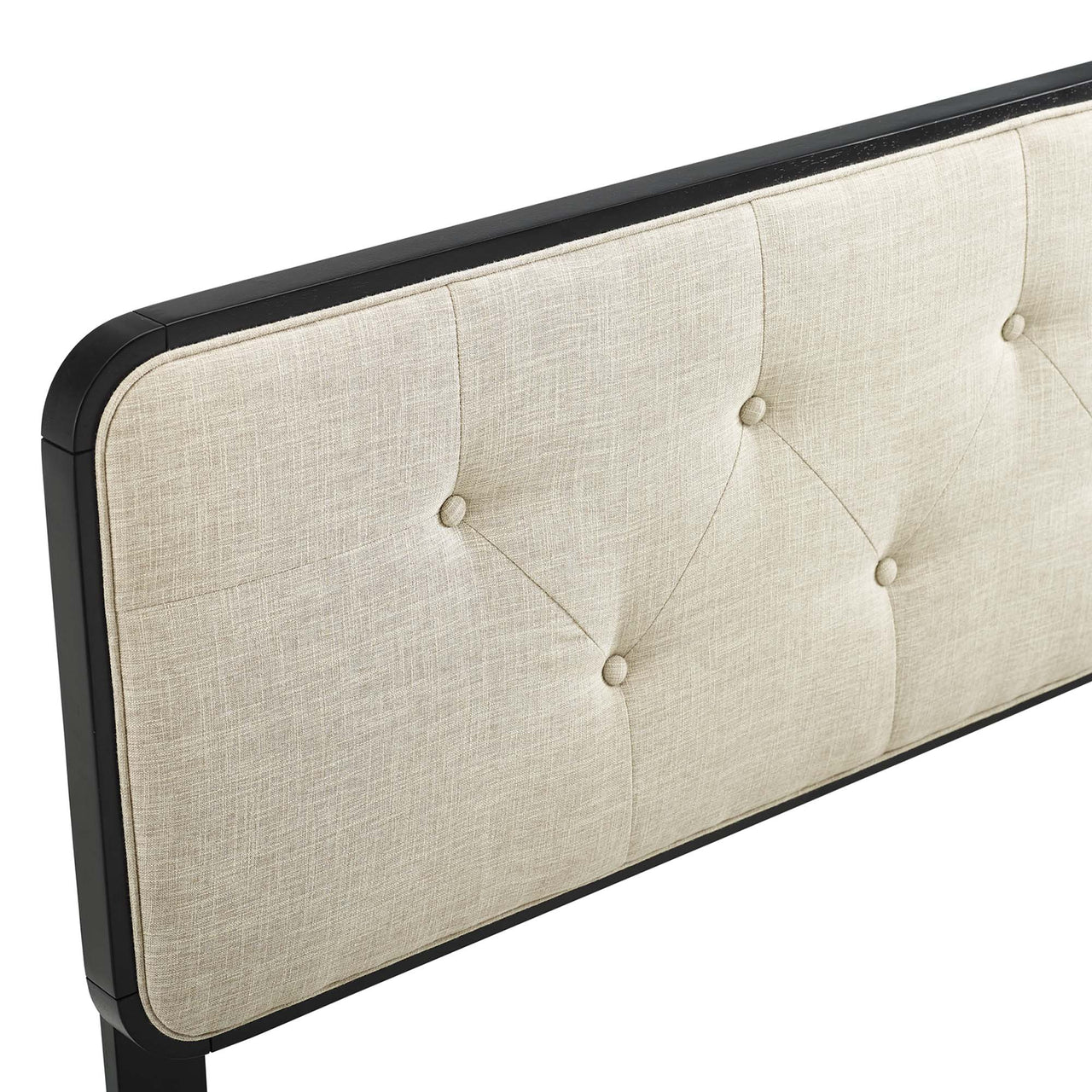 Starstruck Upholstered Queen Headboard, Black & Beige