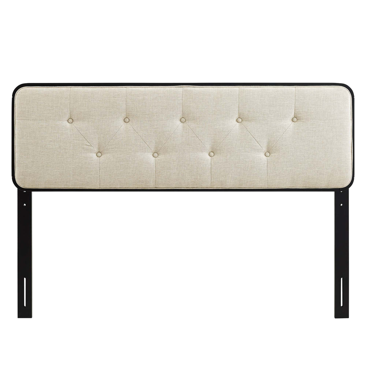 Starstruck Upholstered King Headboard, Black & Beige