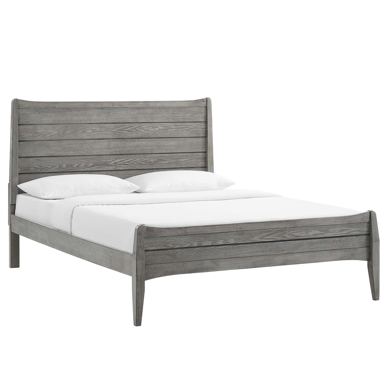 Gina Queen Platform Bed, Gray