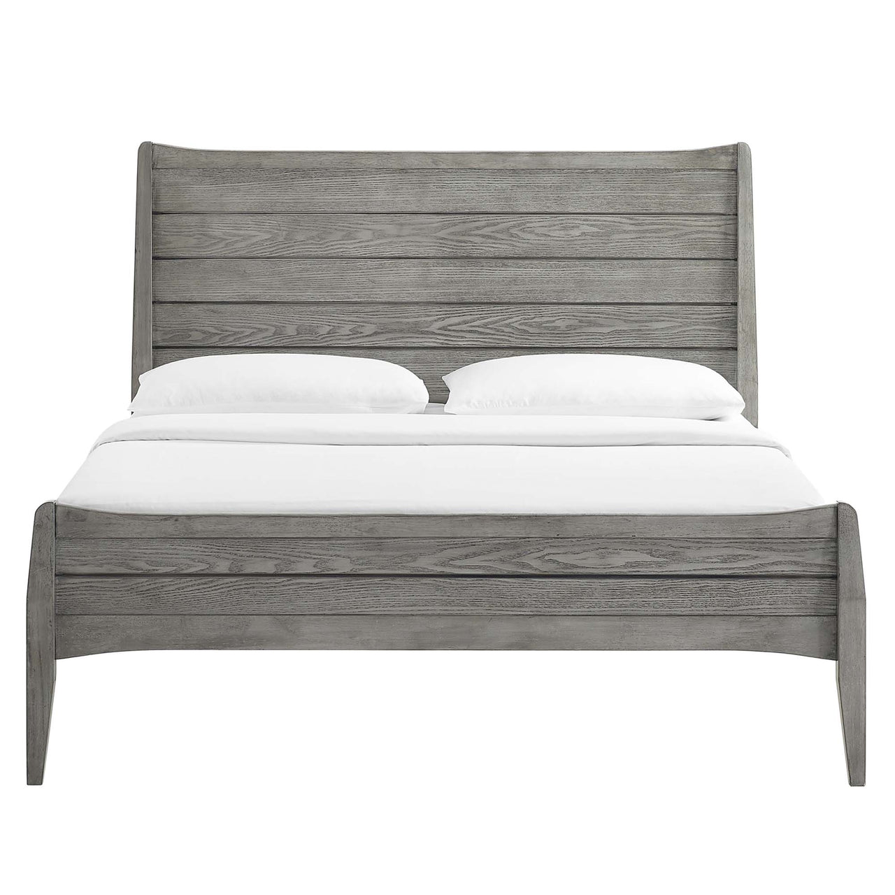 Gina Queen Platform Bed, Gray