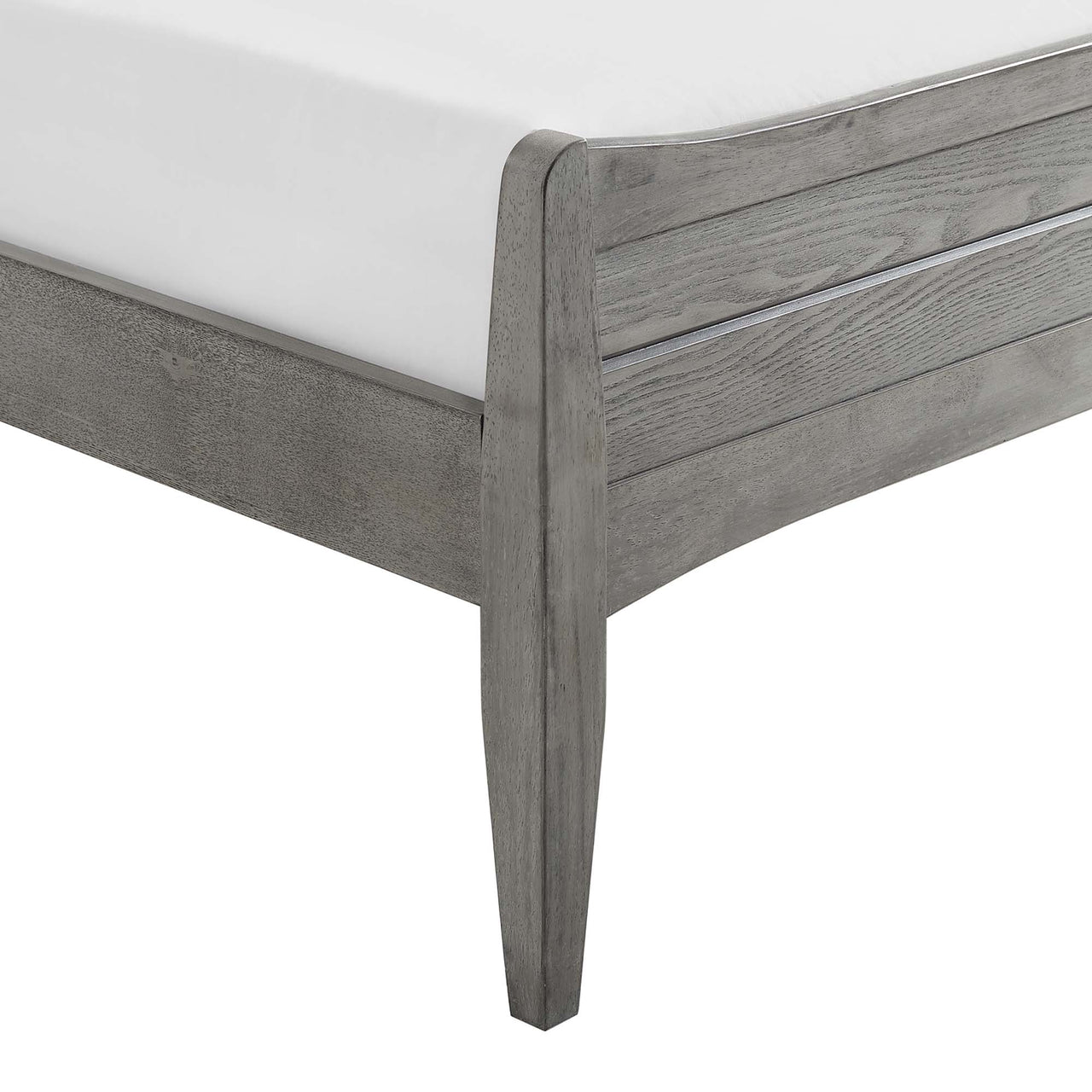 Gina Queen Platform Bed, Gray