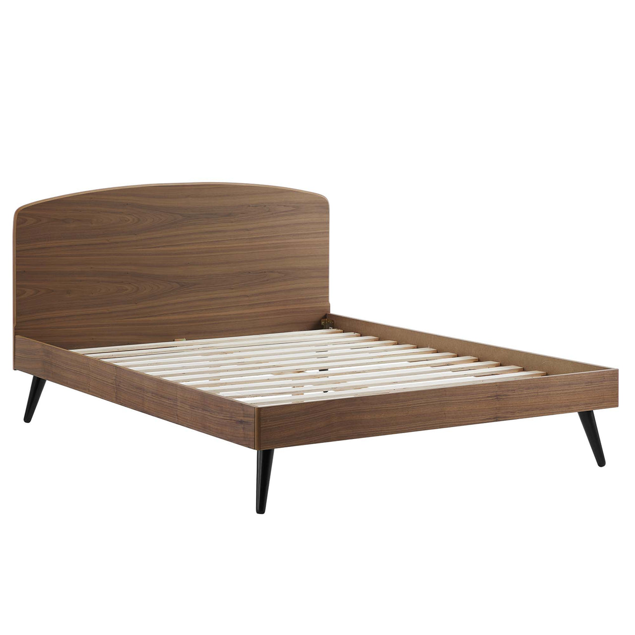 Dannon Queen Platform Bed, Walnut