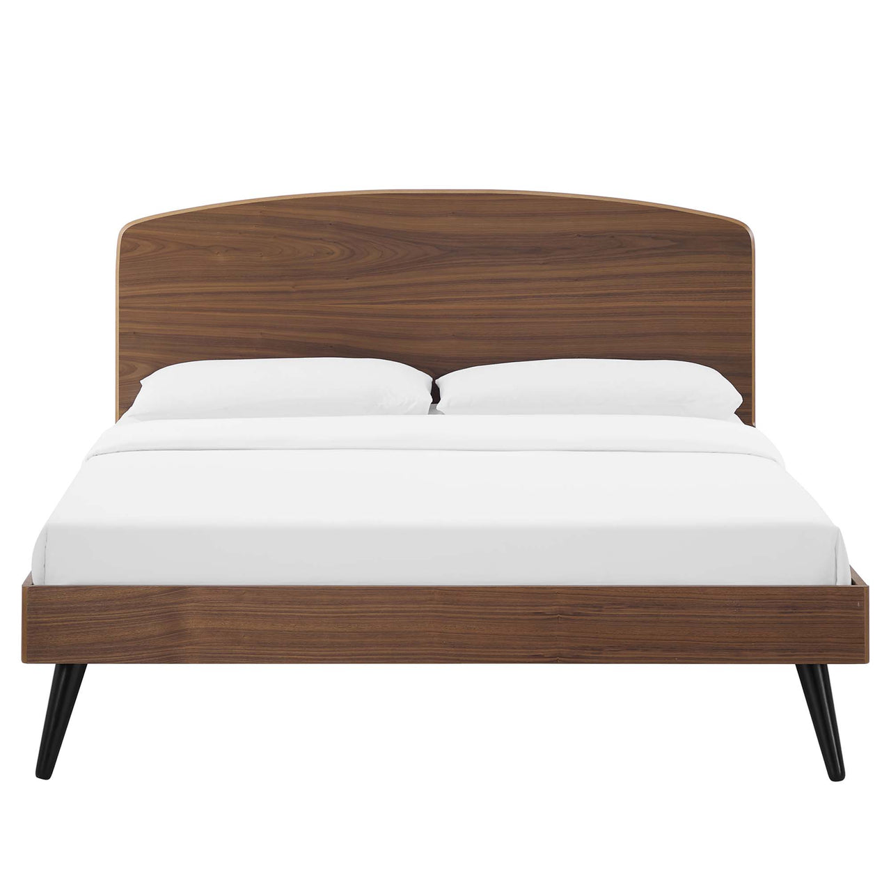 Dannon Queen Platform Bed, Walnut