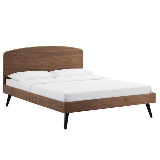 Dannon King Platform Bed, Walnut